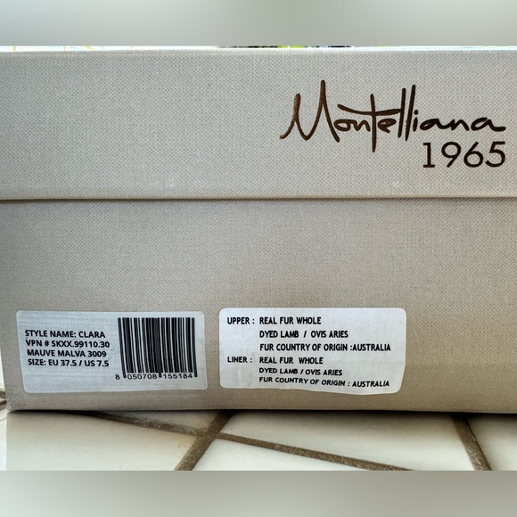 Montelliana real lamb fur boots in mauve. EU size 37.5. US size 7.5. Style Clara - Picture 4 of 8